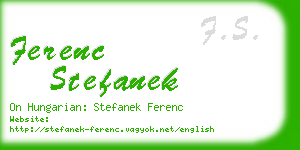 ferenc stefanek business card